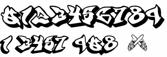 graffonti 3ddrop Font OTHER CHARS