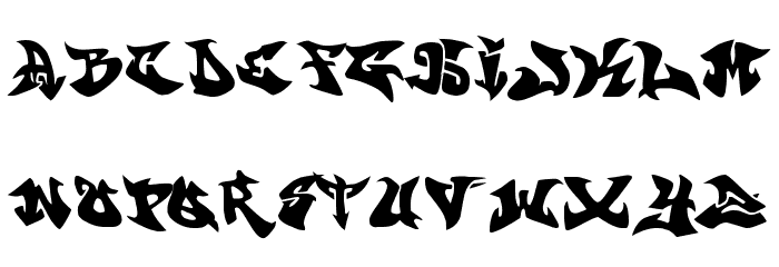 graffonti v351 atomicbomb Font LOWERCASE