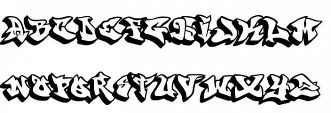 graffonti.3d.drop फ़ॉन्ट अपरकेस