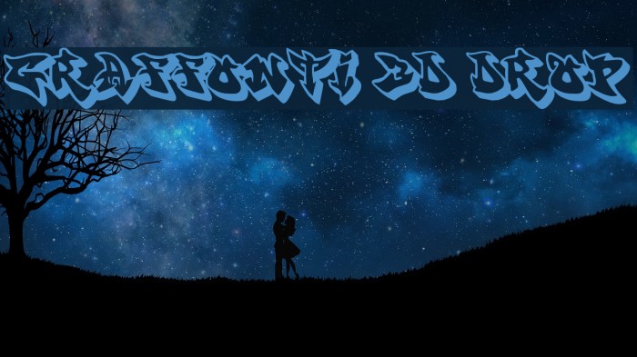 graffonti.3d.drop Font examples