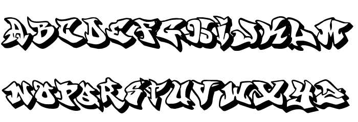 graffonti.3d.drop Font LOWERCASE