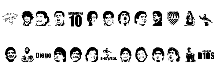 grande maradona Font LOWERCASE
