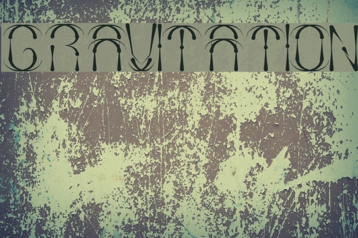 gravitation Font examples