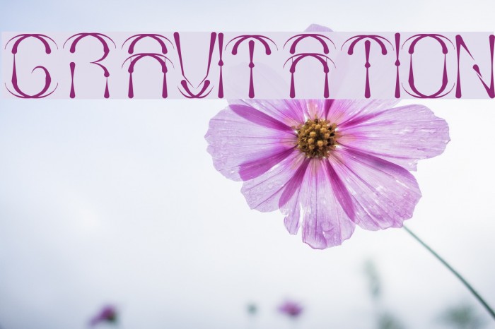 gravitation Font examples