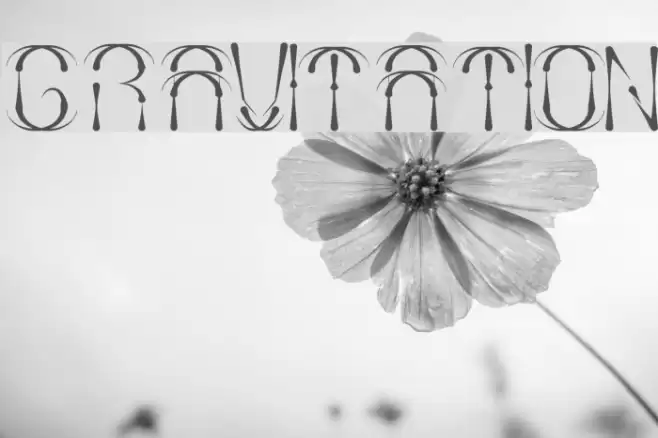 gravitation Font examples