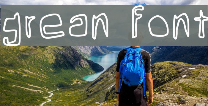 grean Font examples