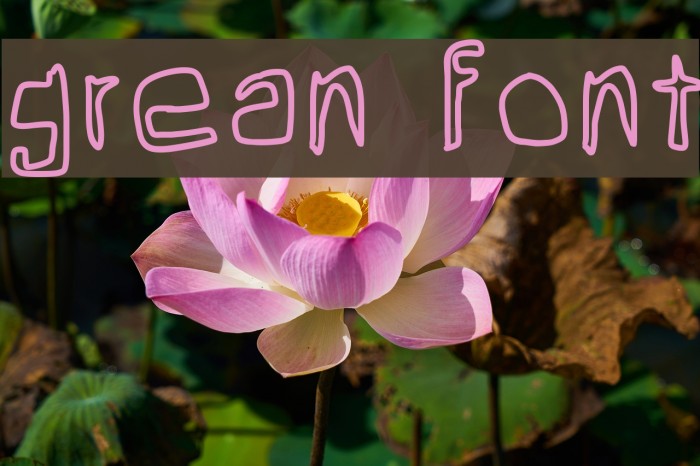 grean Font examples