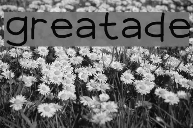 greatade Font examples