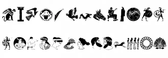 greek1 Schriftart Groß