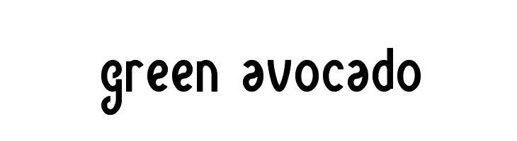 green avocado Font