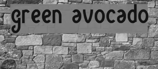 green avocado Font examples