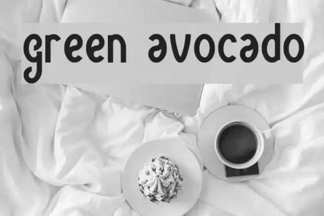 green avocado Font examples
