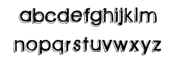 green piloww Font LOWERCASE