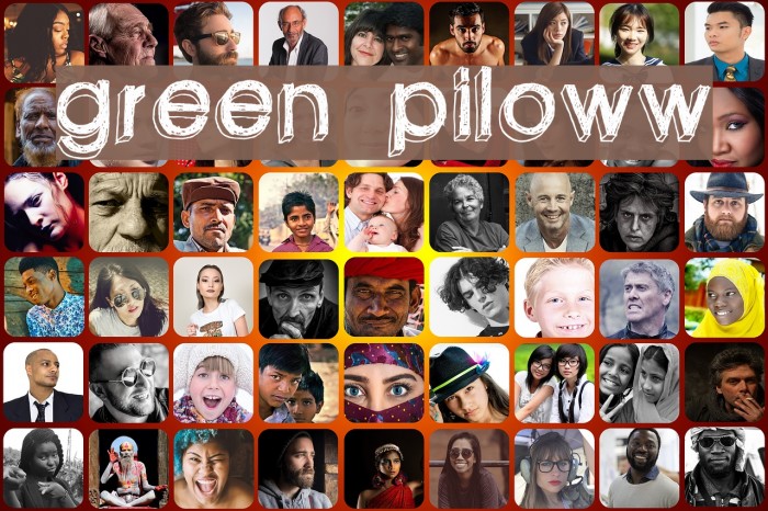 green piloww Font examples