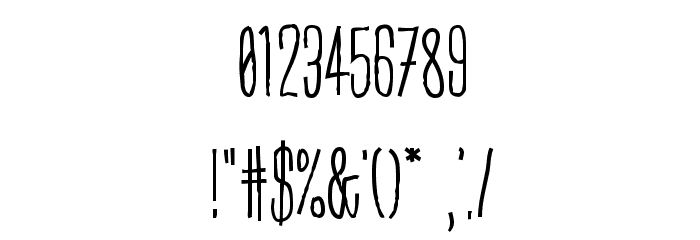 greenbeans Thin Font OTHER CHARS