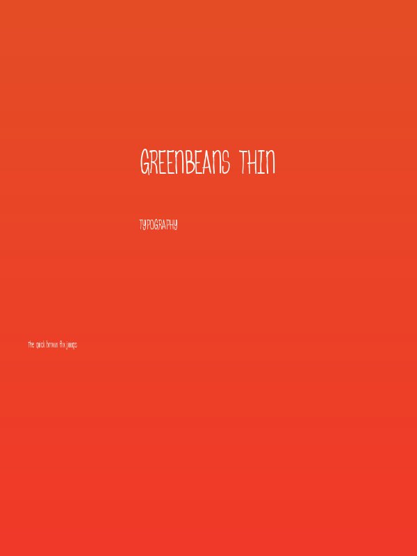 greenbeans Thin Poster