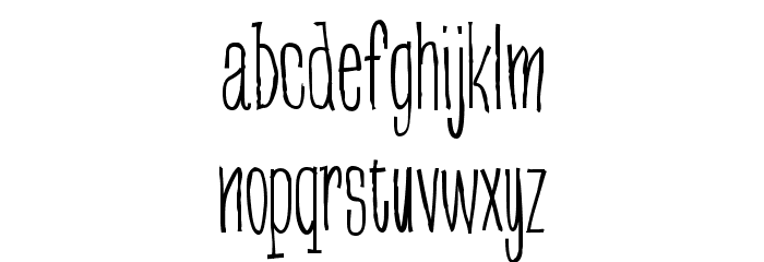greenbeans Thin Font LOWERCASE