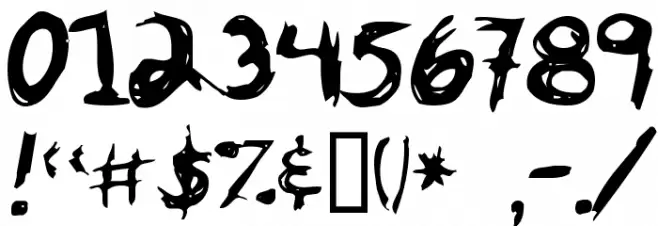 gribouille 1 Font OTHER CHARS