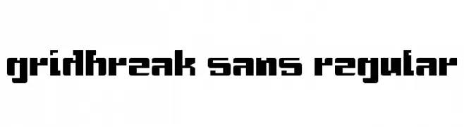 gridbreak sans Regular  नि: शुल्क फ़ॉन्ट्स डाउनलोड
