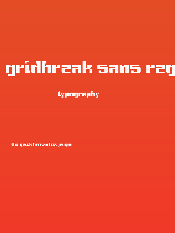 gridbreak sans Regular Poster