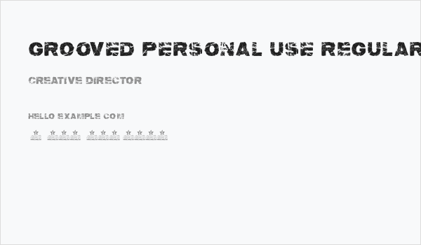 groOvEd PERSONAL USE Regular Business Card