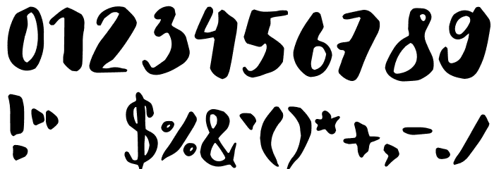 GS Claretta Brush Font OTHER CHARS