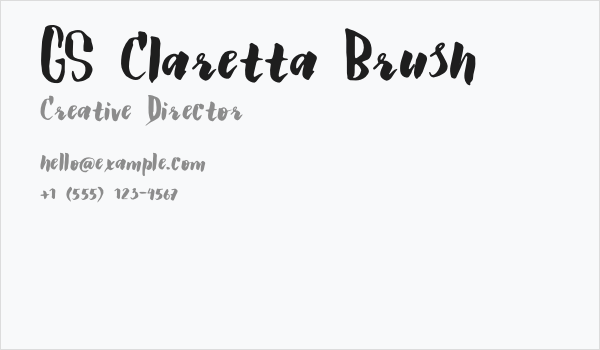 GS Claretta Brush Business Card