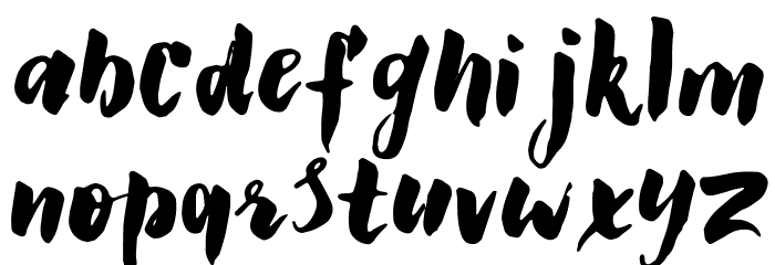GS Claretta Brush Font LOWERCASE