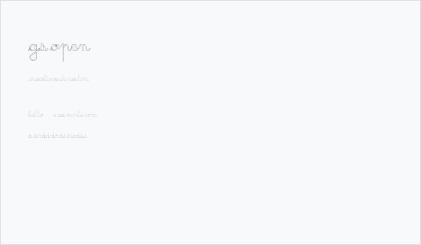 GS Open Business Card