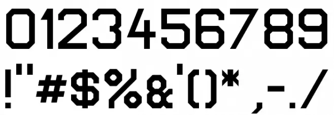 GSTAero Font OTHER CHARS