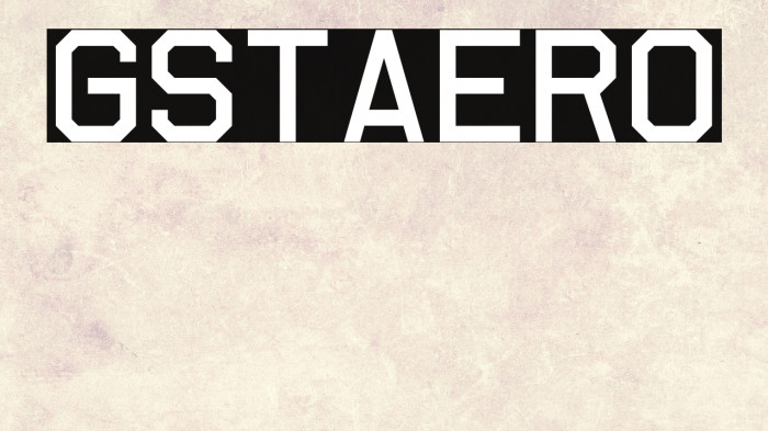 GSTAero Font examples