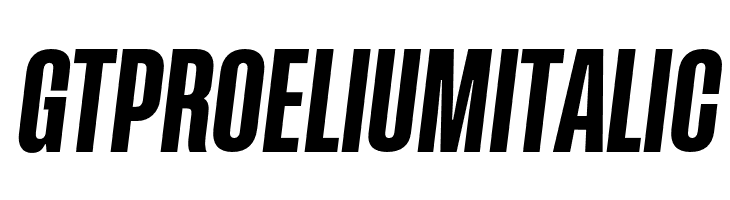 GT Proelium Italic Font