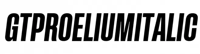 GT Proelium Italic  フリーフォントのダウンロード