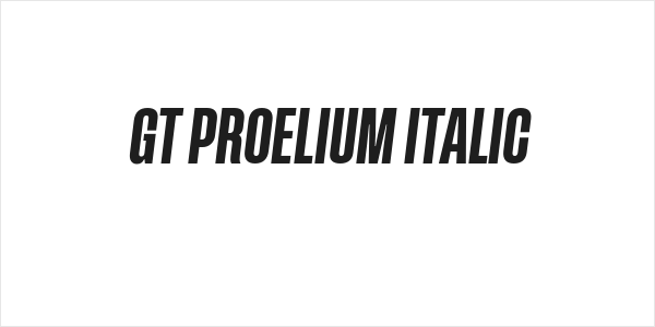 GT Proelium Italic Logo