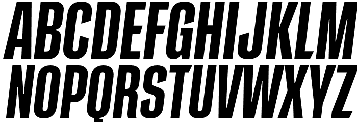 GT Proelium Sharp Italic Font UPPERCASE