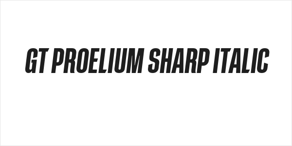 GT Proelium Sharp Italic Logo