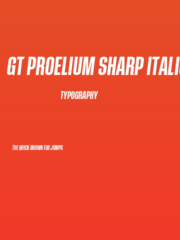 GT Proelium Sharp Italic Poster