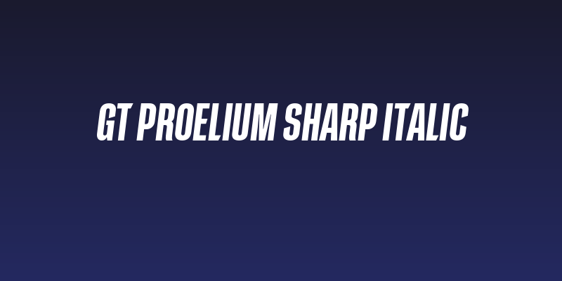 GT Proelium Sharp Italic Social Header