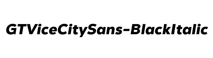 GT Vice City Sans - Black Italic Fonte