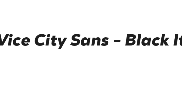 GT Vice City Sans - Black Italic Logo