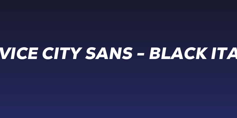GT Vice City Sans - Black Italic Social Header