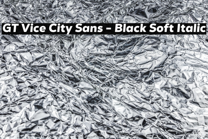 GT Vice City Sans - Black Soft Italic Example 2