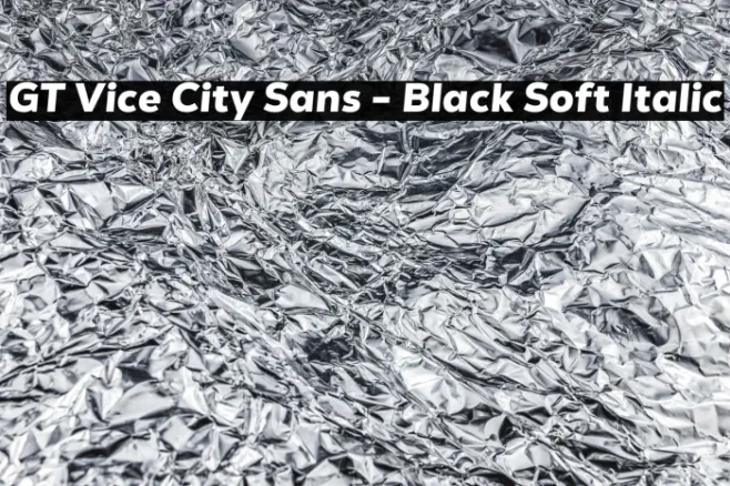 GT Vice City Sans - Black Soft Italic Example 2