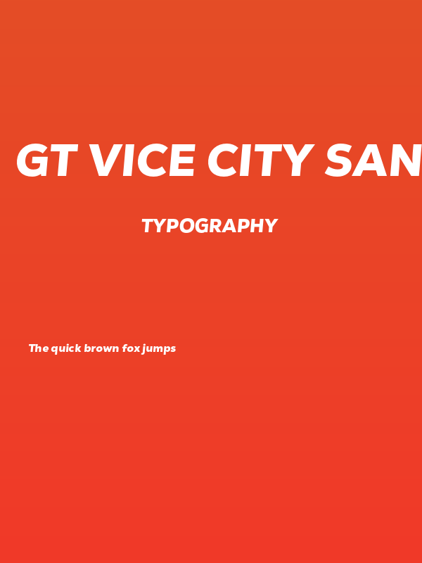 GT Vice City Sans - Black Soft Italic Poster