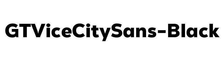GT Vice City Sans - Black फ़ॉन्ट
