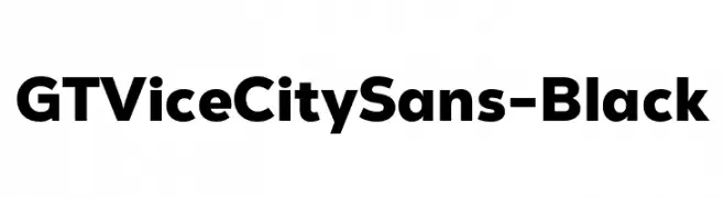 GT Vice City Sans - Black  Fuentes Gratis Descargar