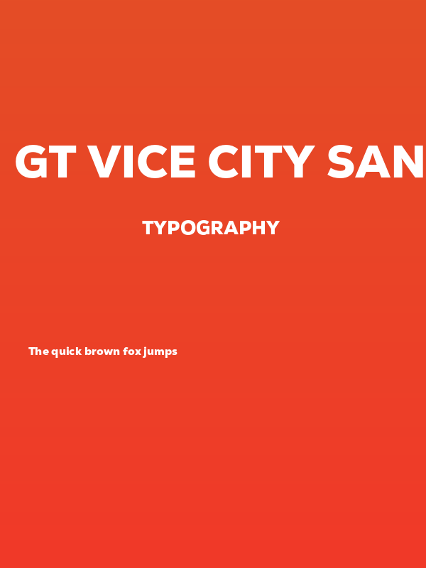 GT Vice City Sans - Black Poster