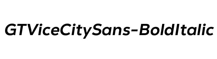 GT Vice City Sans - Bold Italic  Fuentes Gratis Descargar