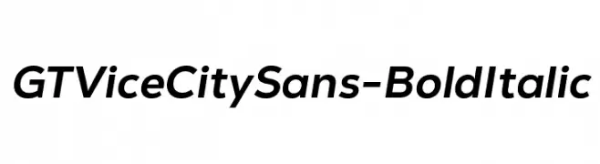 GT Vice City Sans - Bold Italic  Fuentes Gratis Descargar