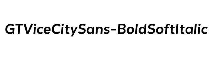 GT Vice City Sans - Bold Soft Italic Polices